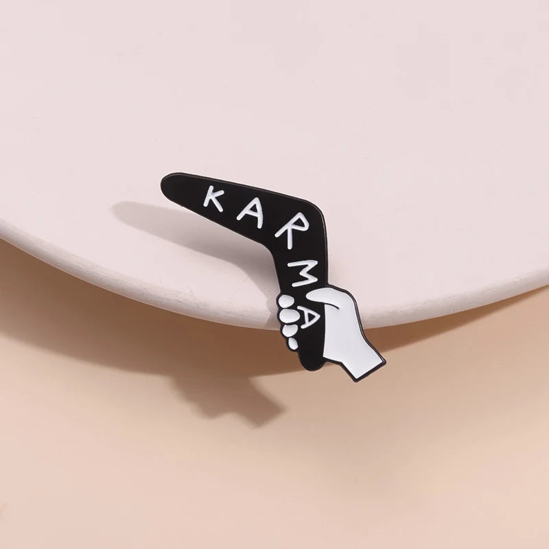 Karma Pin – Buddhist Lapel Badge, Faith Jewelry Gift