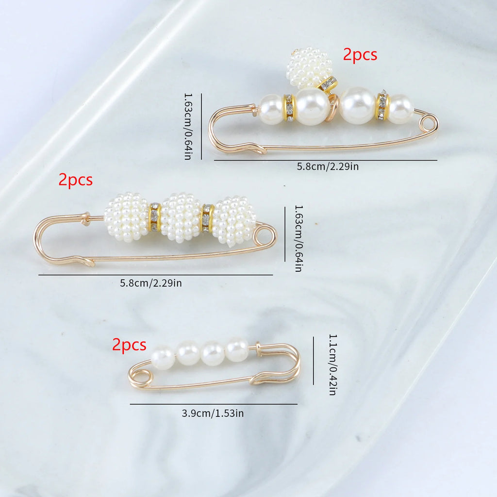 Kpop Gold Brooch Set – Fashion Safety Pins for Women