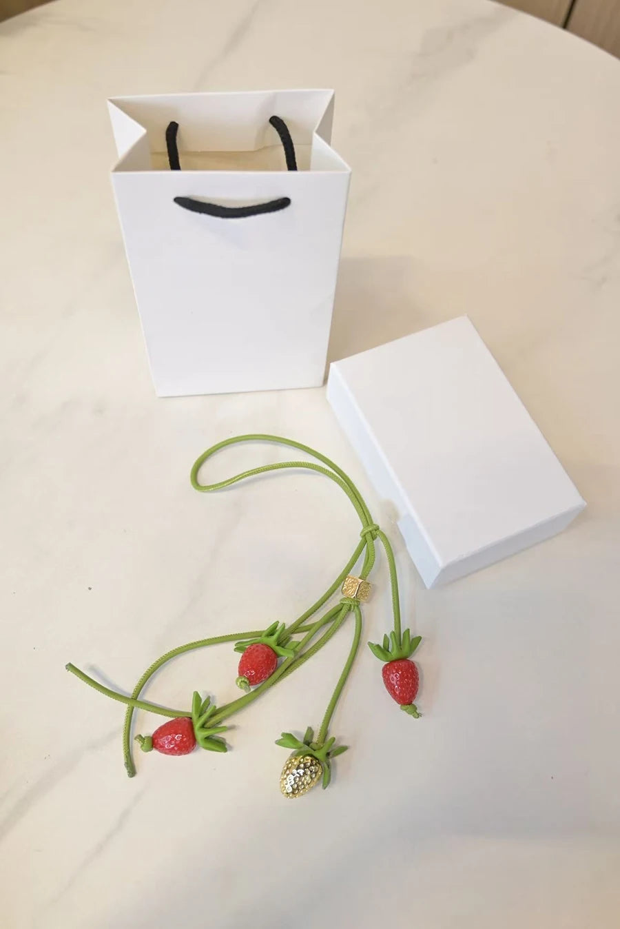 Raspberry & Blackberry Charm – Leather Bag Accessory