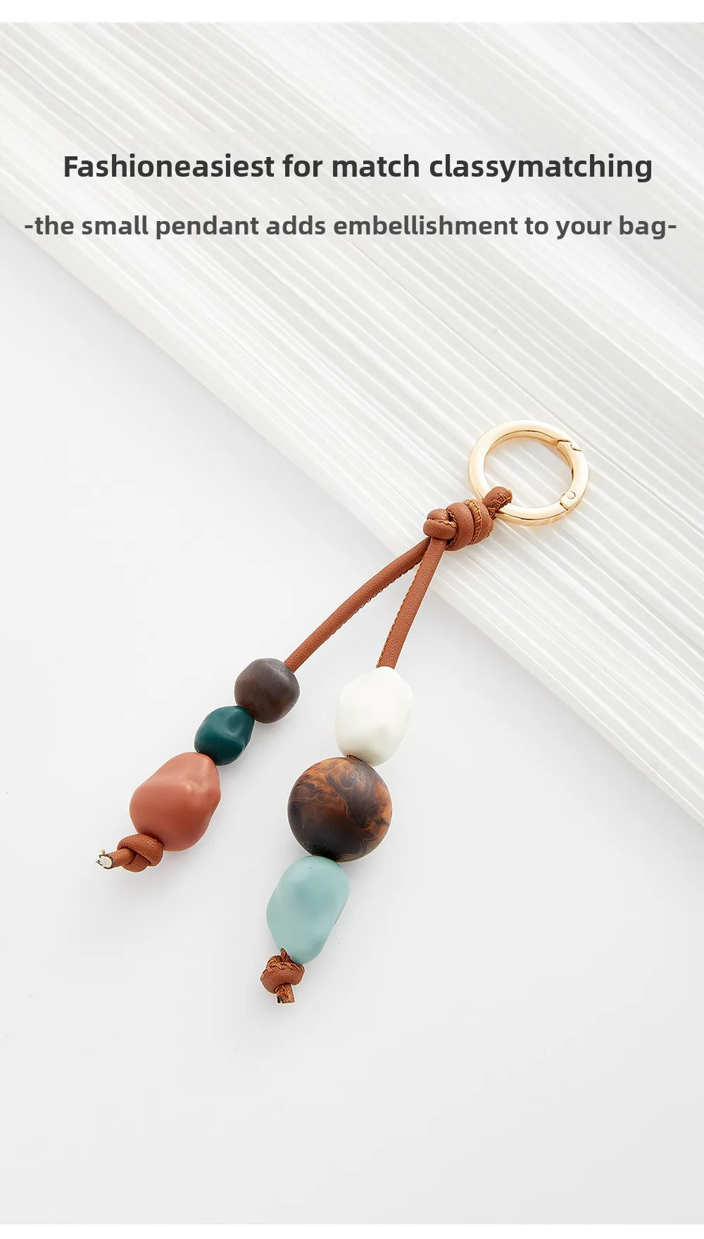 Retro Beaded Bag Charm