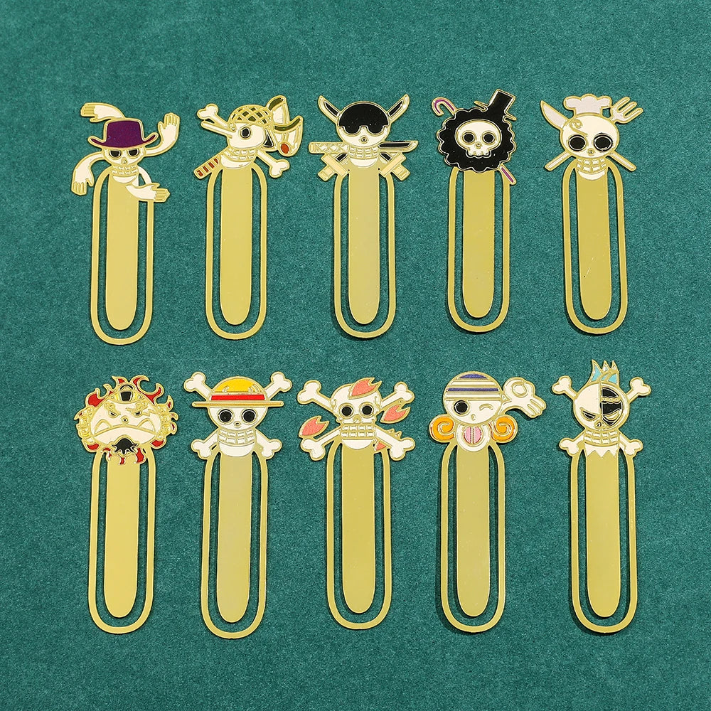 One Piece Metal Bookmarks – Anime Collectible Gift for Fans & Book Lovers