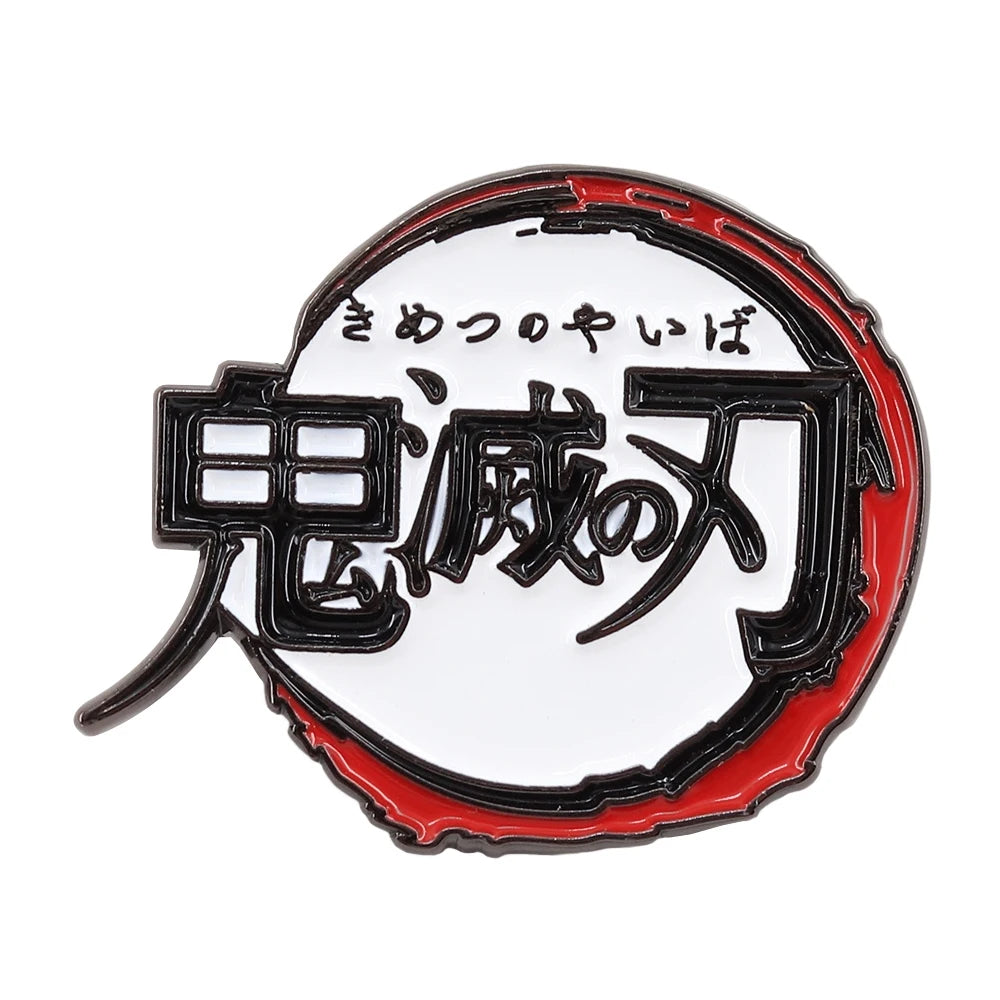 Demon Slayer Kimetsu no Yaiba Enamel Pin – Anime Logo Lapel Badge for Backpack, Hat & Clothing Accessories