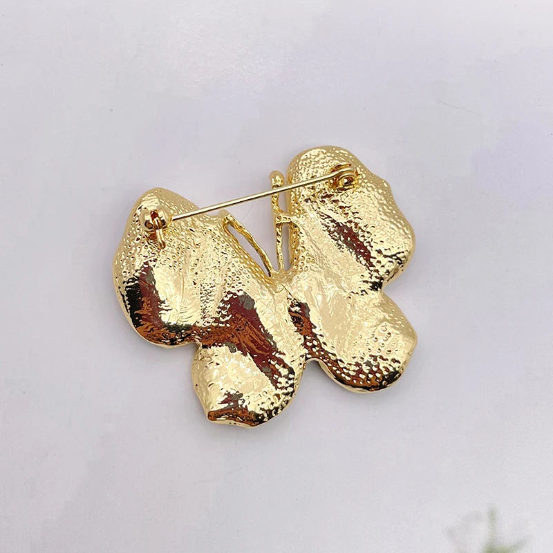 Blue Enamel Butterfly Brooch