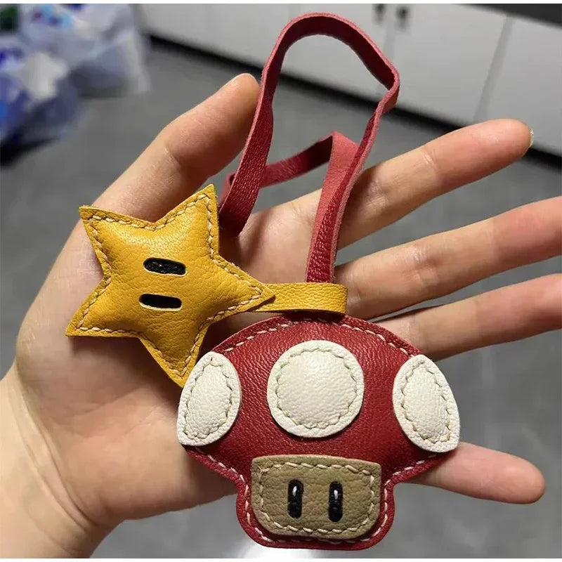 Exquisite Leather Bag Charm – Scarecrow Design