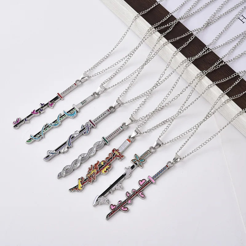 Demon Slayer Necklace – Kimetsu no Yaiba Enamel Pendant Choker Cosplay Jewelry