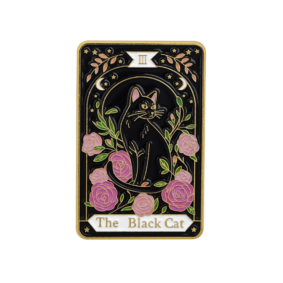 Cute Black Cat Enamel Pin – Witchy Halloween Brooch