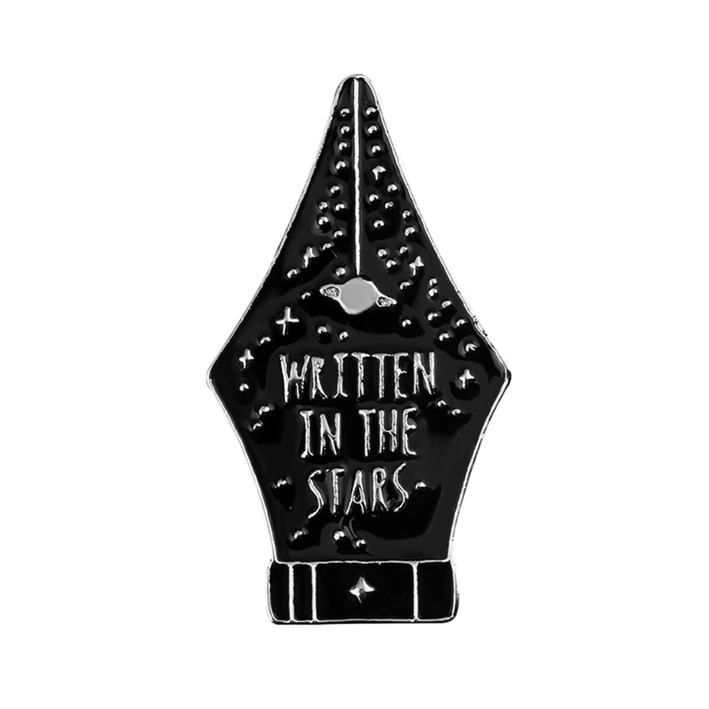 Witchy Enamel Pins – Cat, Hat & Moon Badge