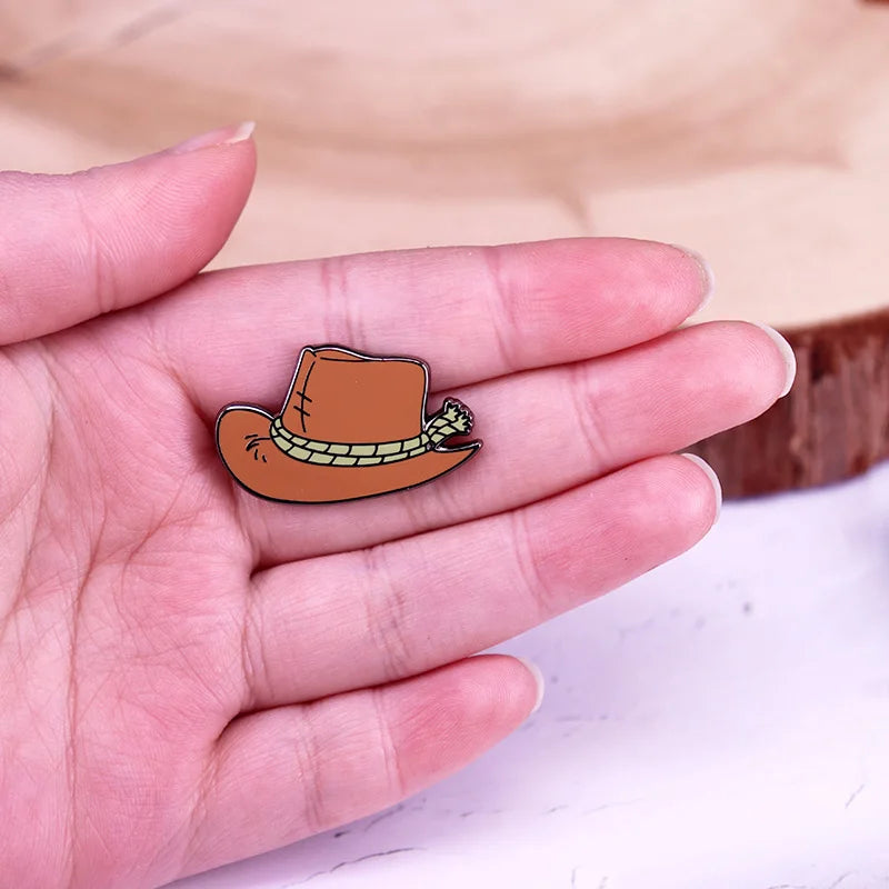 Cowboy Hat Enamel Pin Jewelry Backpack Decorate Gift