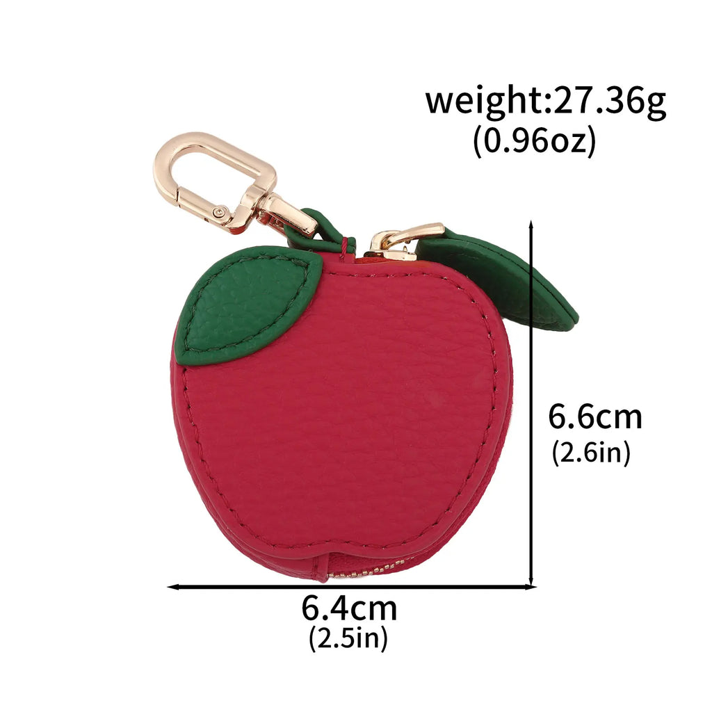Cute Fruit Coin Purse – Lemon, Strawberry & Cherry Mini Wallets | PU Leather Keychain bag charm