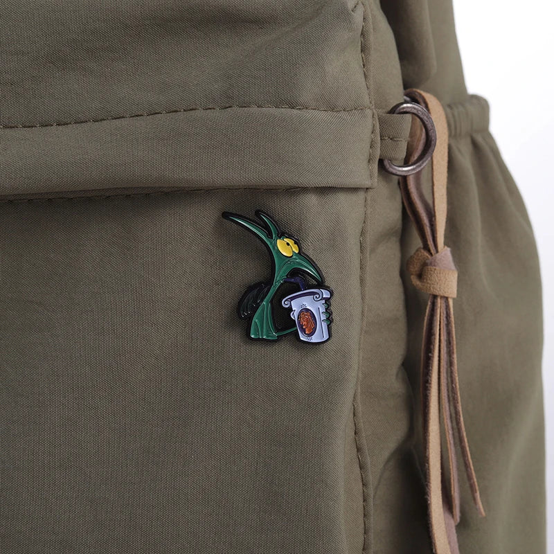 Hercules Panic Soda Enamel Pin – Funny Cartoon Brooch Badge