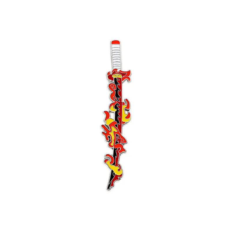 Demon Slayer Nichirin Sword Enamel Pin – Sea Wave, Fire, Butterfly & Snake Designs