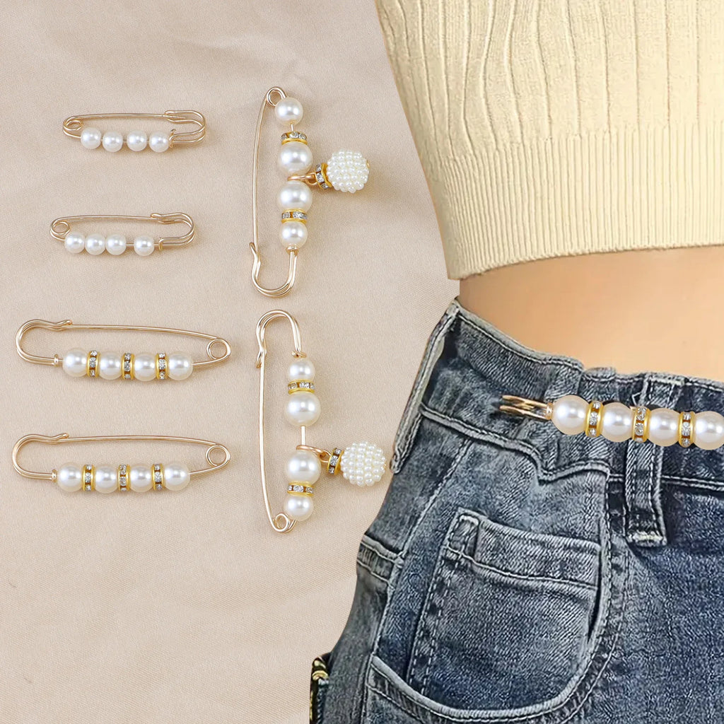 Kpop Gold Brooch Set – Fashion Safety Pins for Women