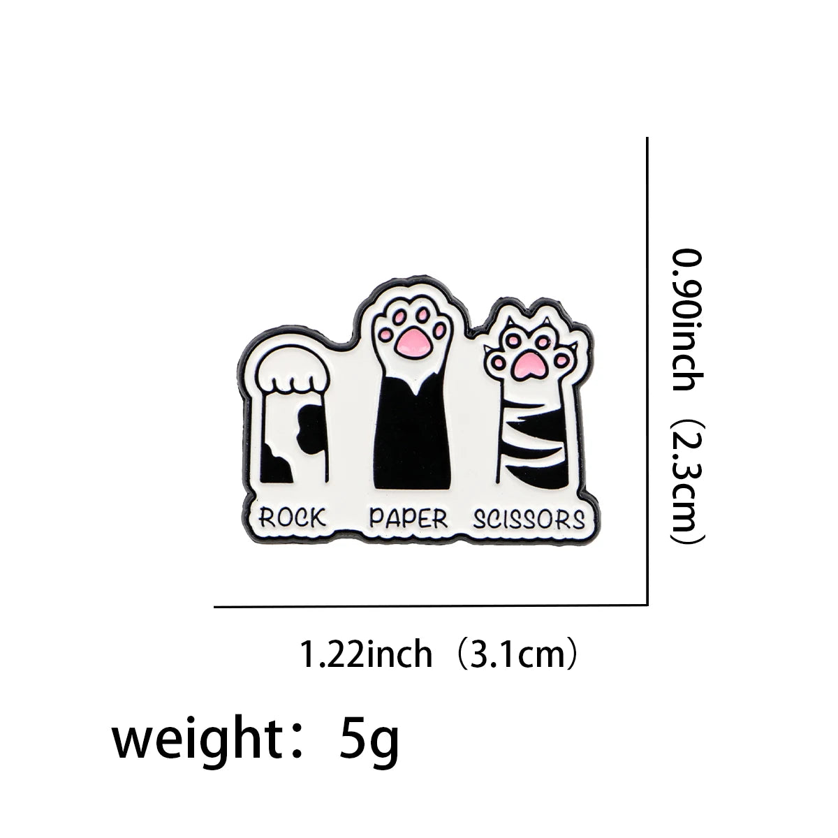 Cute Cat Paw Enamel Pin – Kawaii Animal Brooch