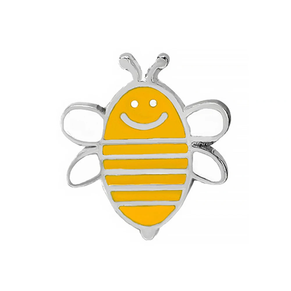 Cute Honey Bee Enamel Pin – Cartoon Insect Brooch