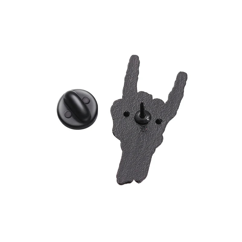 Skeleton Hand Enamel Pin – Punk Rock Brooch