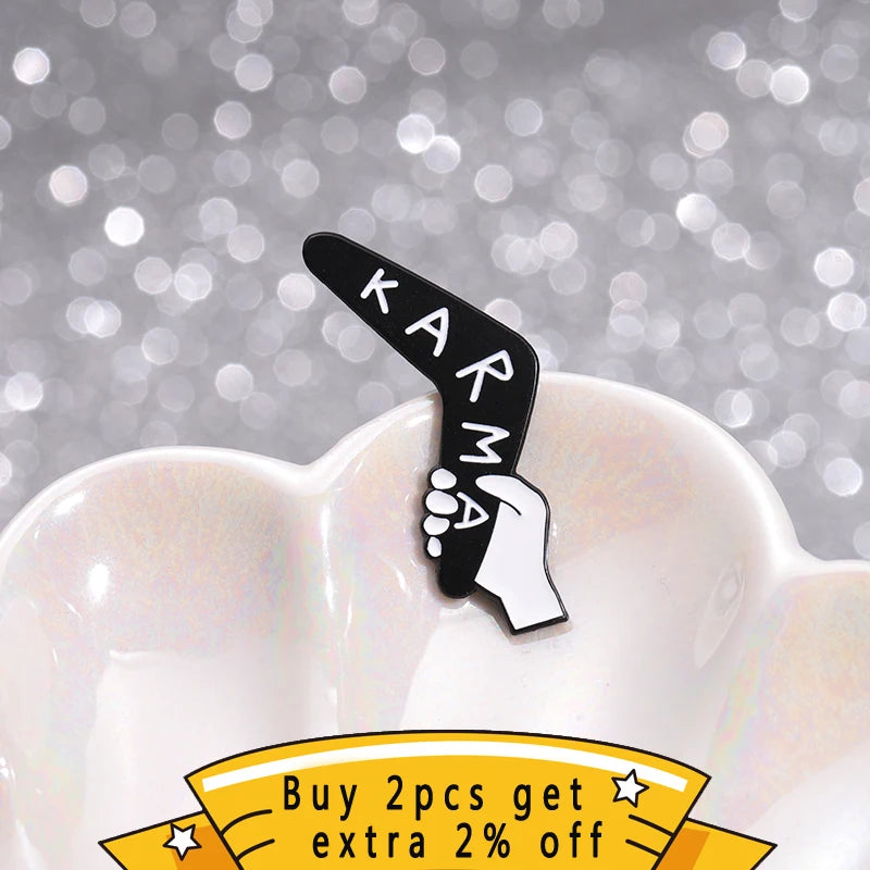 Karma Pin – Buddhist Lapel Badge, Faith Jewelry Gift