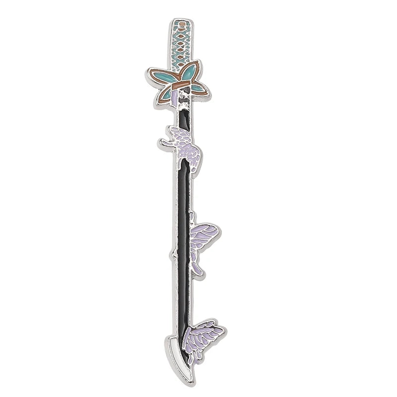 Demon Slayer Weapon Enamel Pins – Anime Sword Metal Brooch Badge
