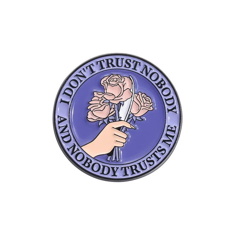 Mystic Crow Enamel Pin – Tarot & Magic Ball Design