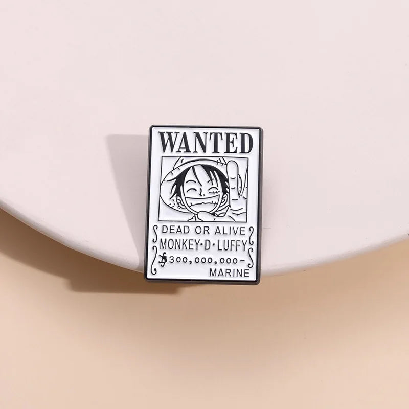 One Piece Luffy Enamel Pin – Straw Hat Pirate Anime Badge