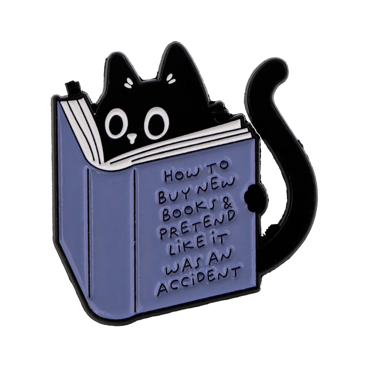 Cute Black Cat Enamel Pin – Witchy Halloween Brooch