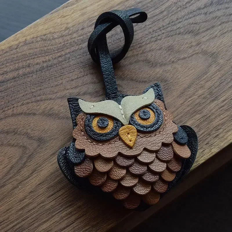 Exquisite Leather Bag Charm – Scarecrow Design