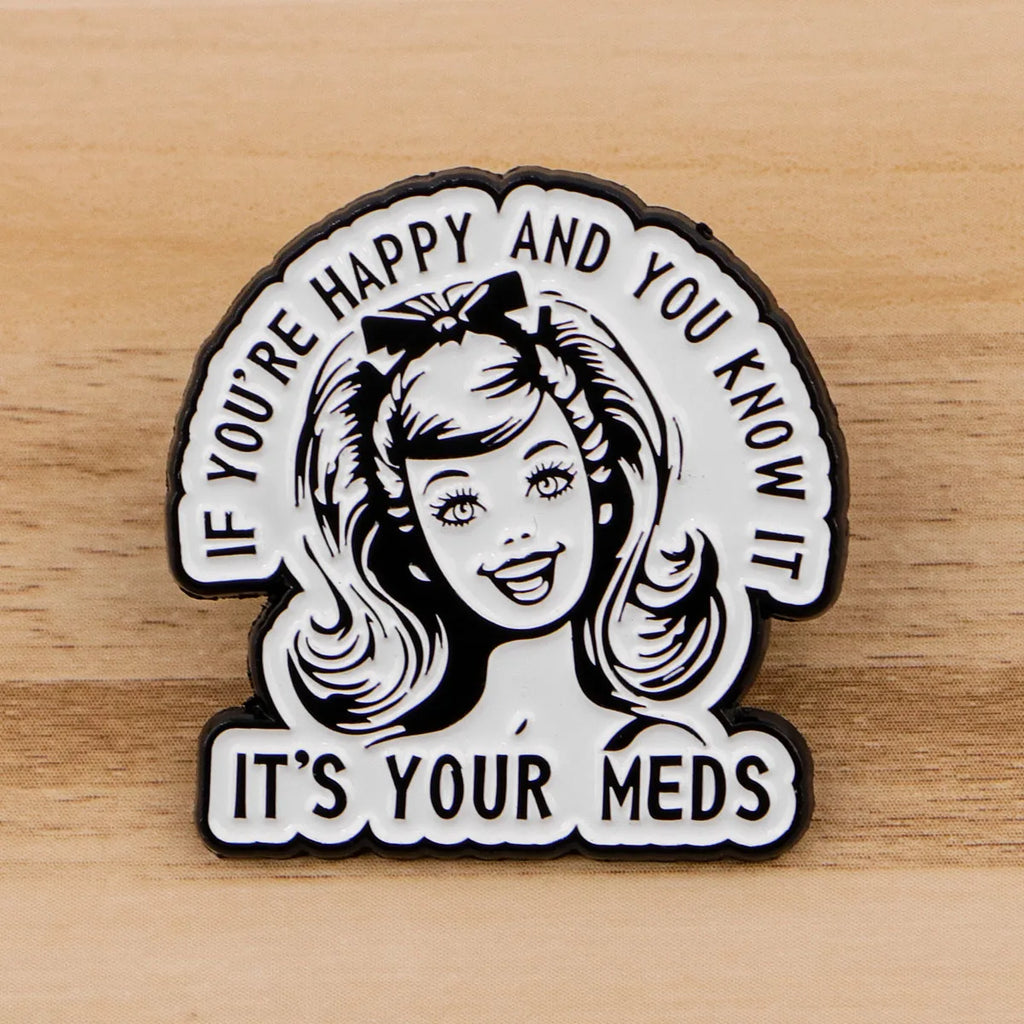 Funny Cat Enamel Pin – Quote Badge Gift