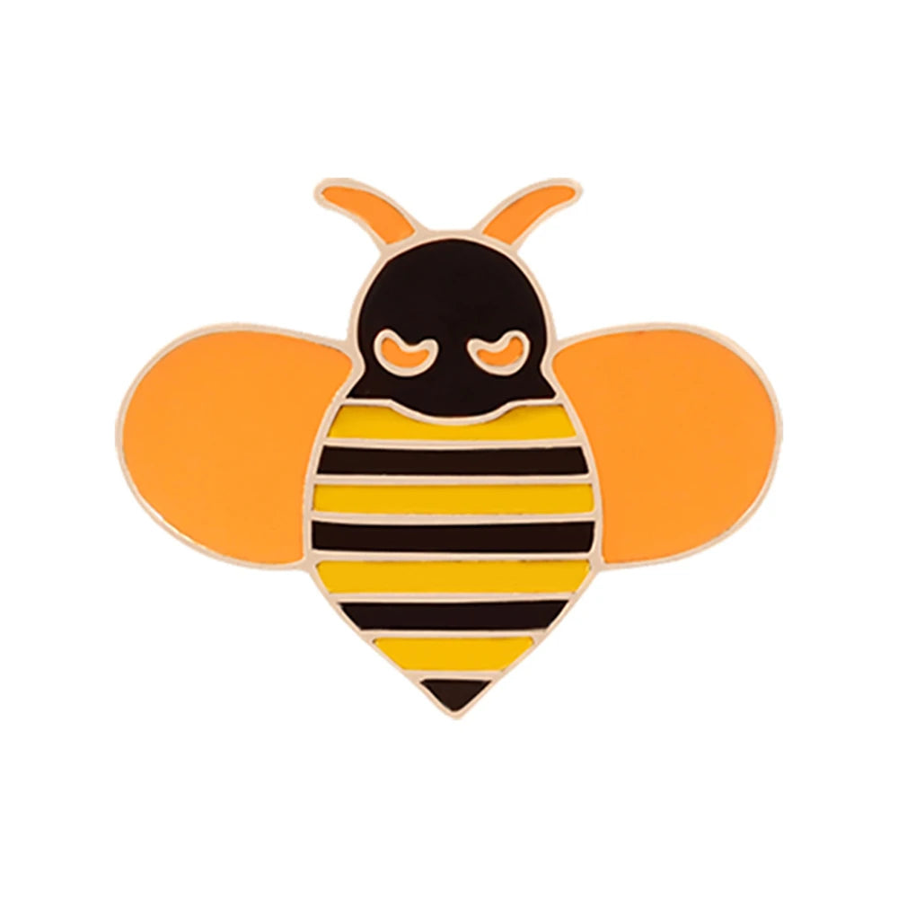Cute Honey Bee Enamel Pin – Cartoon Insect Brooch