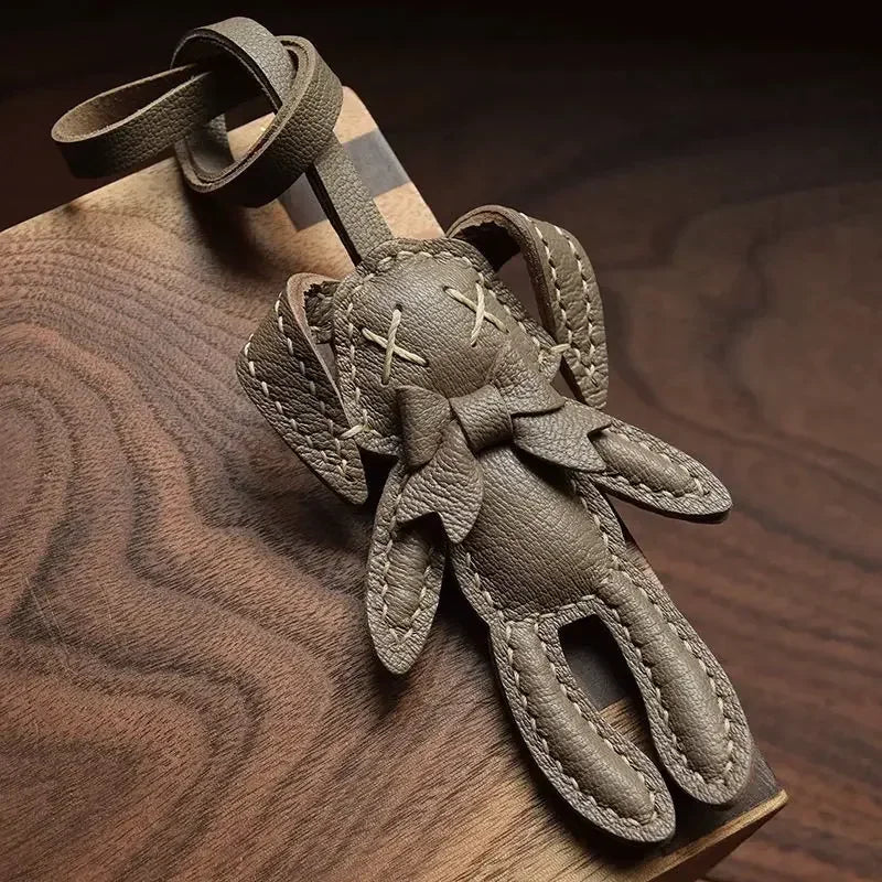 Exquisite Leather Bag Charm – Scarecrow Design