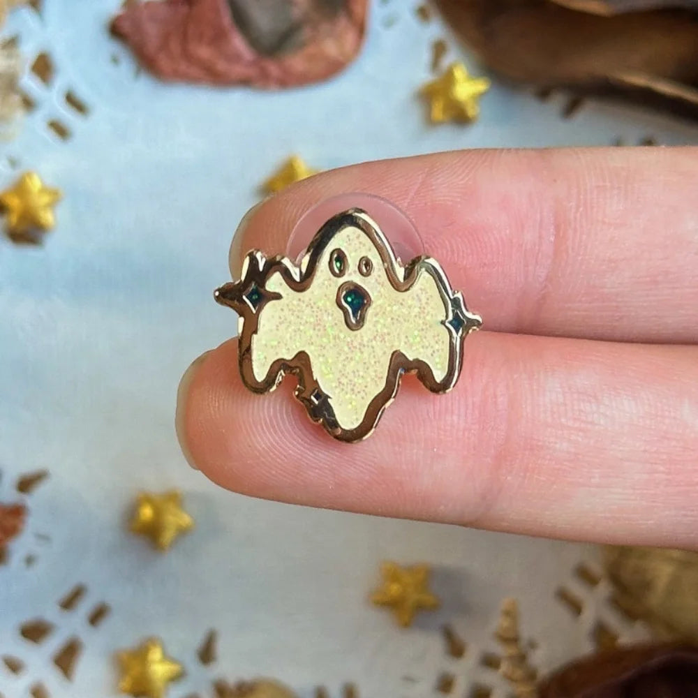 Spooky Friends Enamel Pin Set – Bat, Ghost & Candy Corn