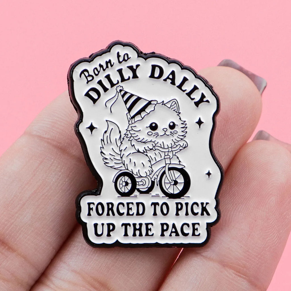 Funny Cat Enamel Pin – Quote Badge Gift