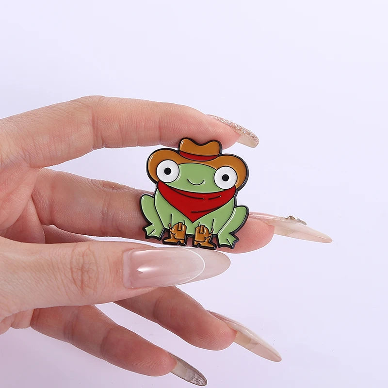 Cute Animal Enamel Pin Set (3–5pcs) – Cat & Capybara Brooches
