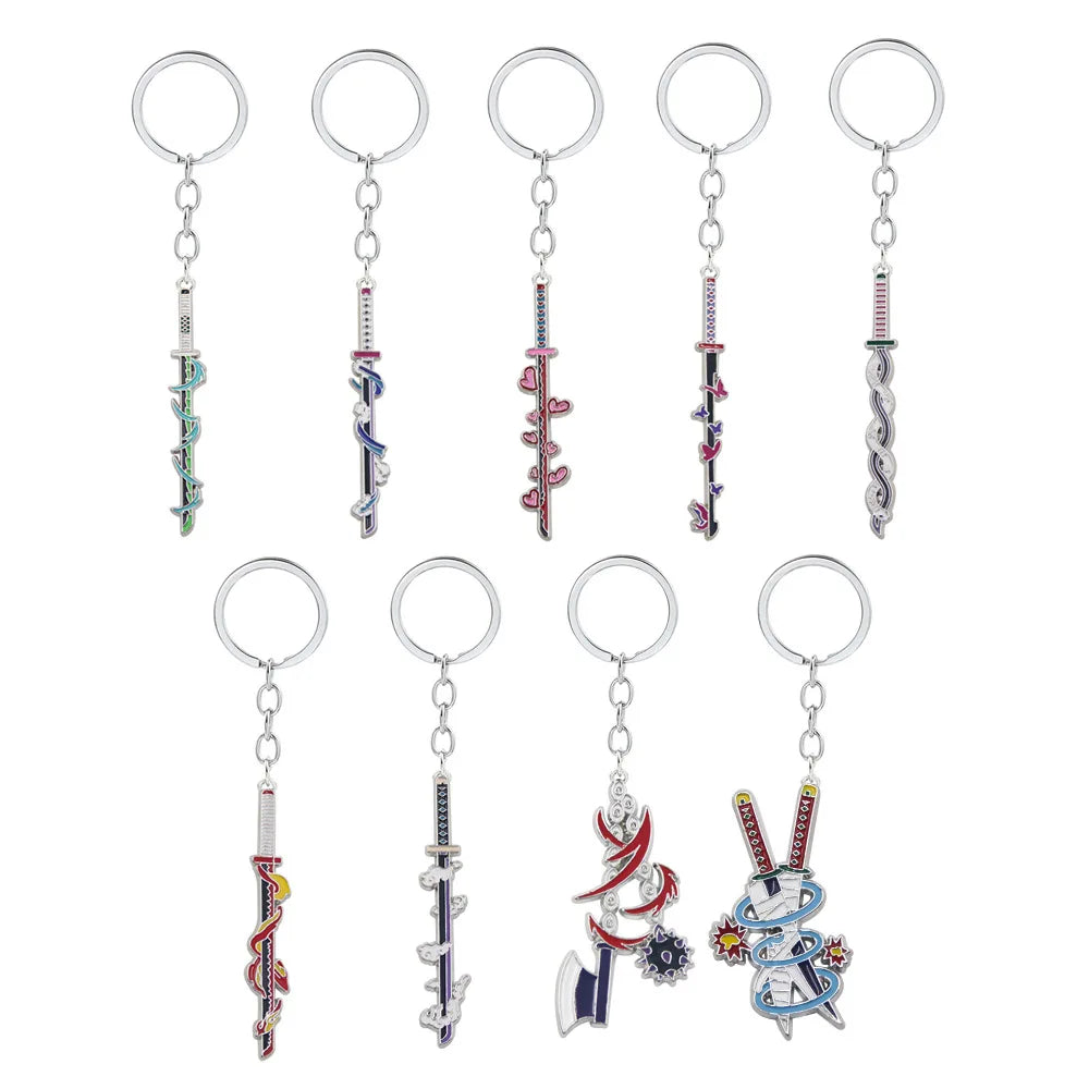 Demon Slayer Sword Keychains – Mini Japanese Katana Collection Anime Souvenir Gifts
