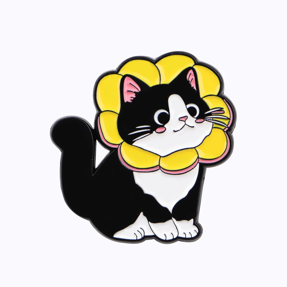 Cute Black Cat Enamel Pin – Witchy Halloween Brooch