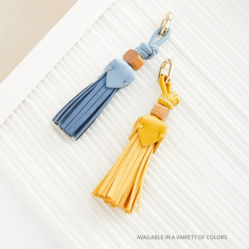 High-Grade Leather Flower Ball Tassel – Bag & Car Pendant