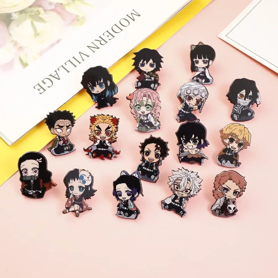 Demon Slayer Backpack & Clothes Pins – Anime Jewelry Gift