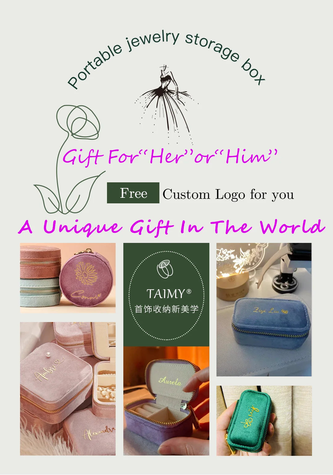 Vintage Velvet Jewelry Box