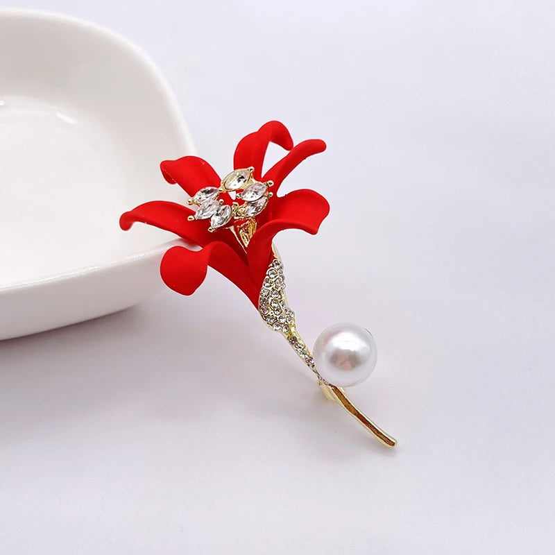 Sparkling Peony Brooch Jewelry