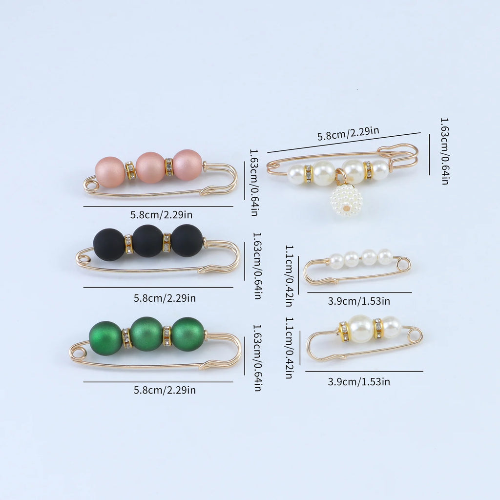 Kpop Gold Brooch Set – Fashion Safety Pins for Women