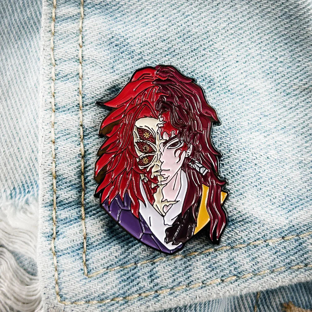 Kokushibo & Yoriichi Mashup Enamel Pin – Demon Slayer Anime Badge