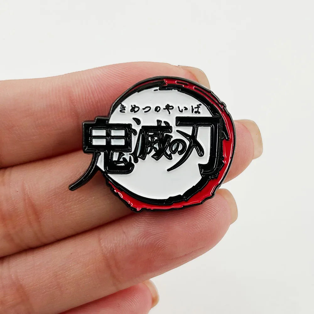 Demon Slayer Kimetsu no Yaiba Enamel Pin – Anime Logo Lapel Badge for Backpack, Hat & Clothing Accessories