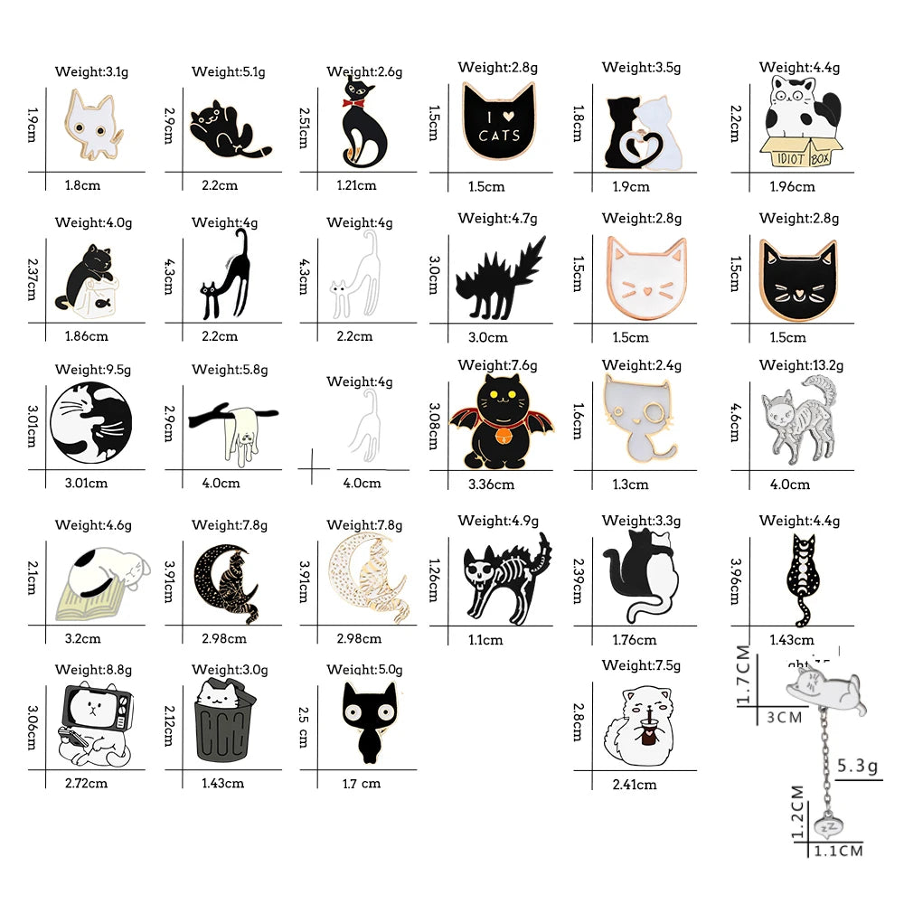 Cat Lover Collection – Cute Enamel Brooches