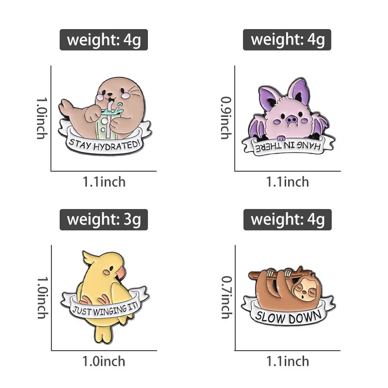 Frog, Rabbit & Duck Pins – Cute Animal Badges