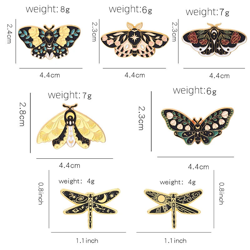 Colorful Butterfly & Dragonfly Badge