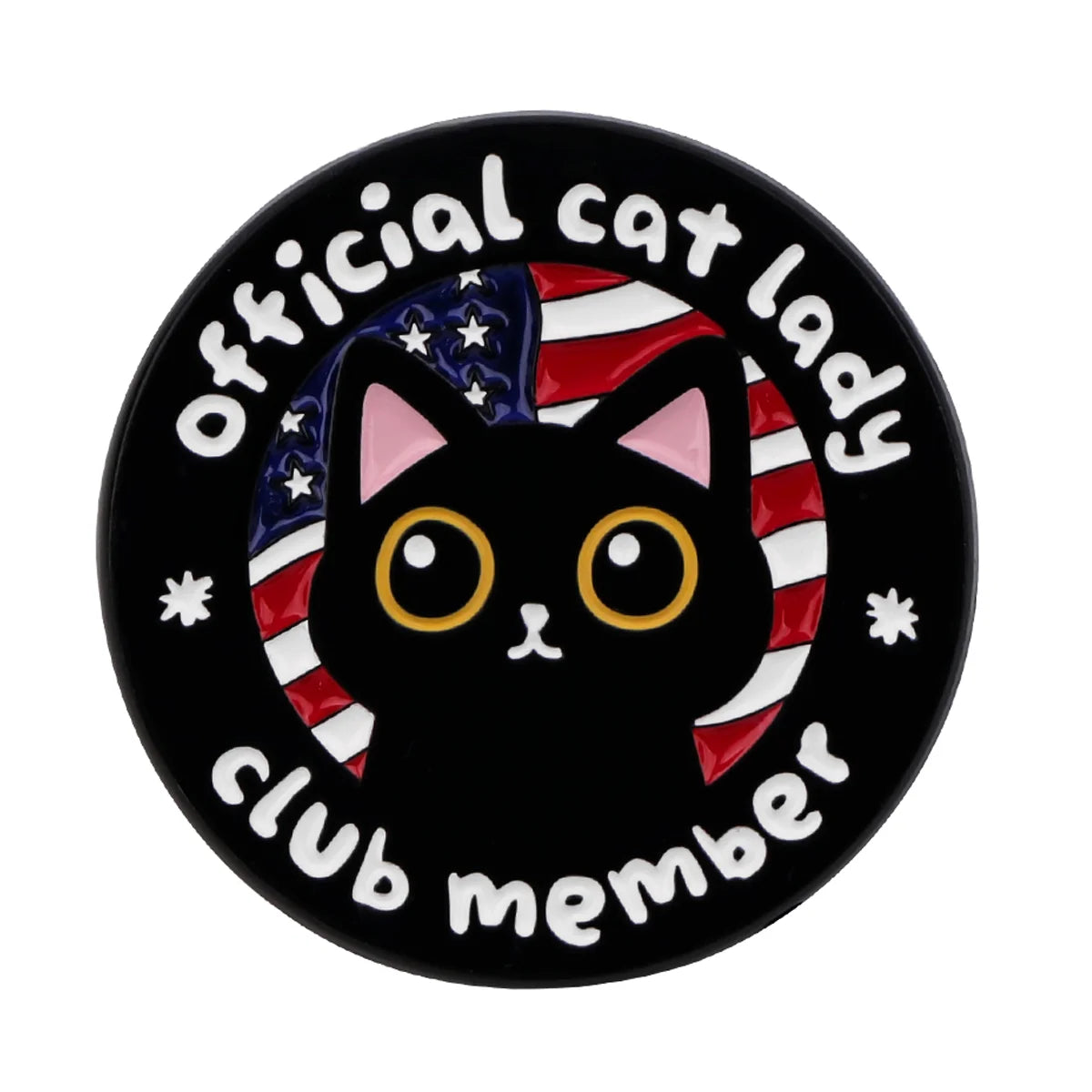 Cute Black Cat Enamel Pin – Witchy Halloween Brooch