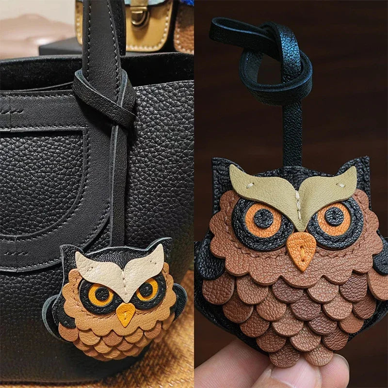 Exquisite Leather Bag Charm – Scarecrow Design