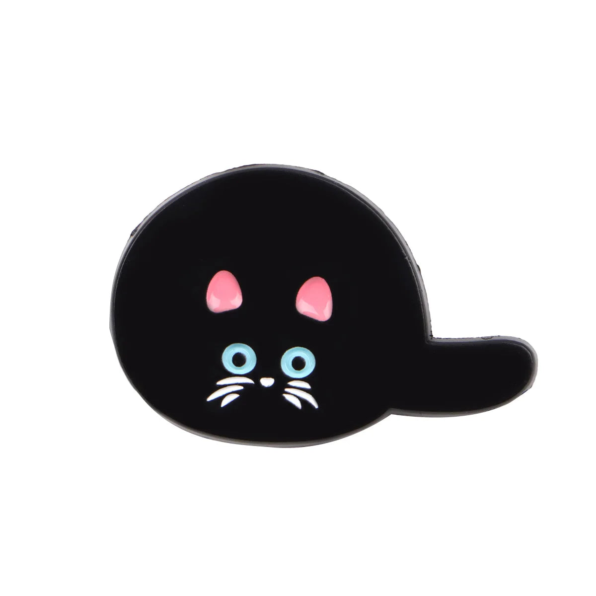 Cute Black Cat Enamel Pin – Witchy Halloween Brooch