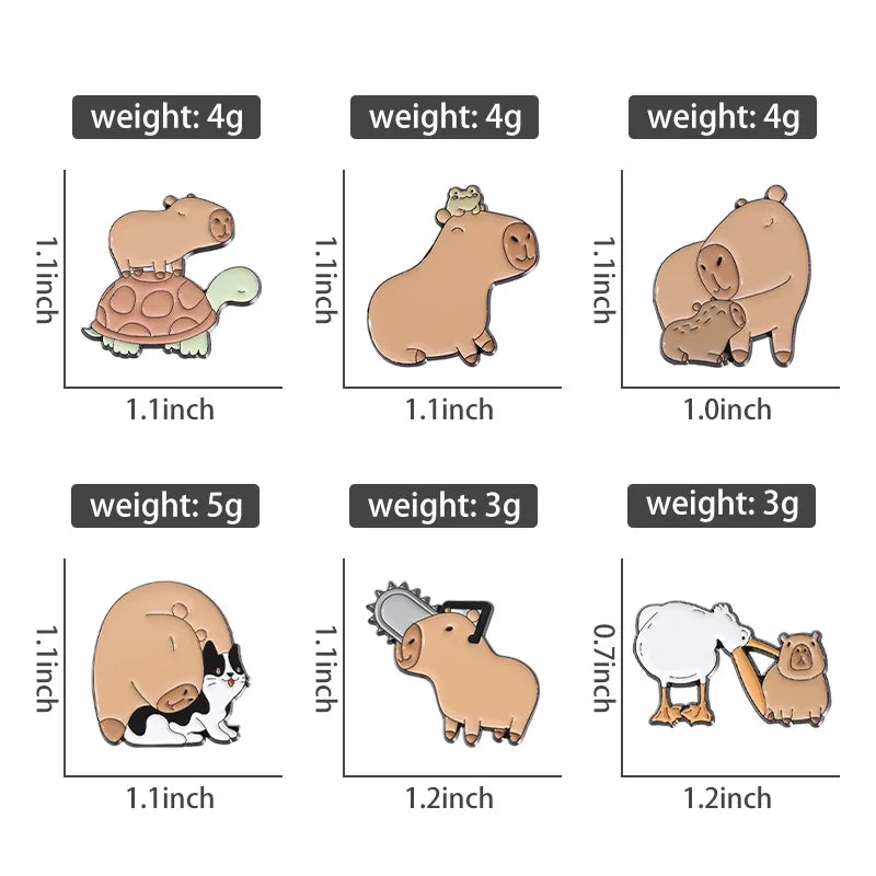 Kawaii Animal Brooch – Cute Enamel Pin Series