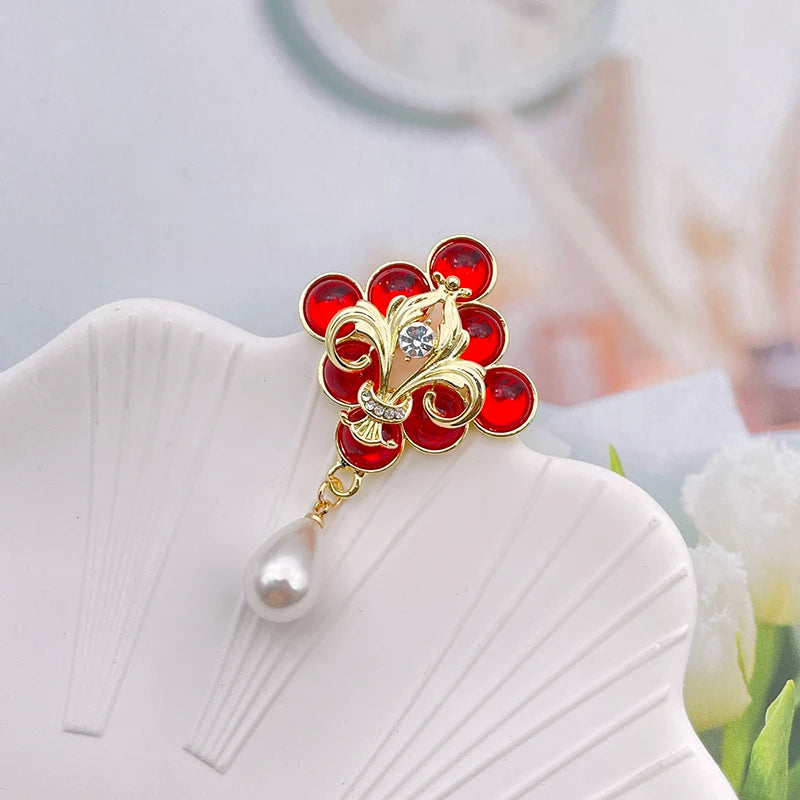 Blue Enamel Butterfly Brooch