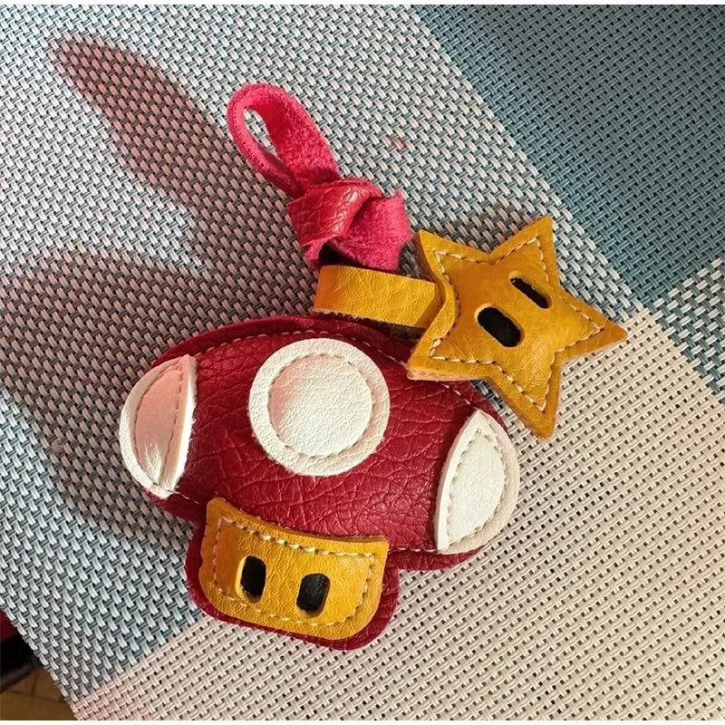 Exquisite Leather Bag Charm – Scarecrow Design