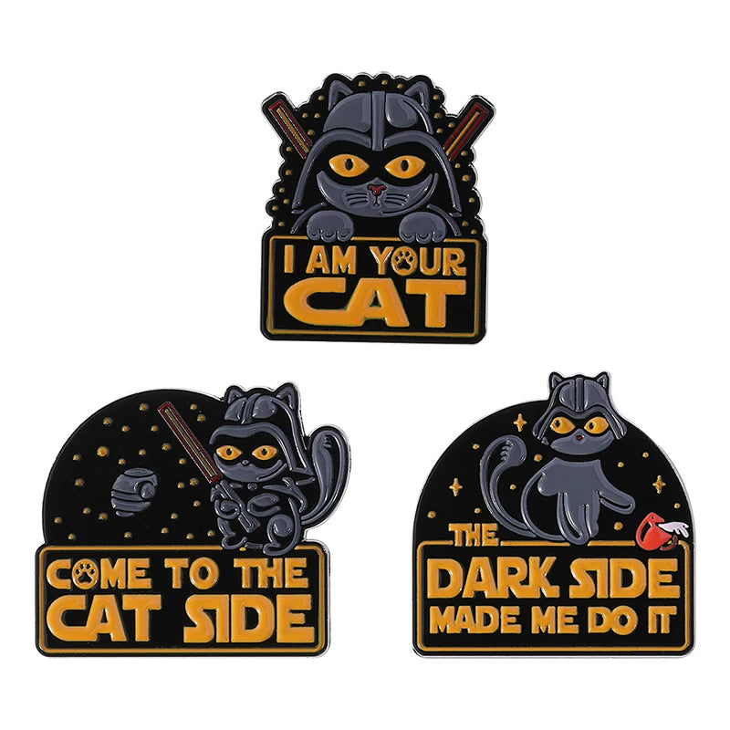 Cute Animal Enamel Pin Set (3–5pcs) – Cat & Capybara Brooches